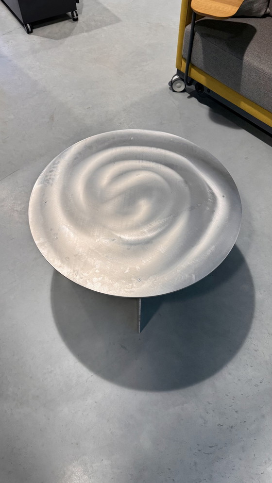 Image 1 of Aluminum Coffee Table Round - Minimalist Design With Industrial Charm