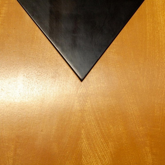 Image 1 of Vintage ash and metal coffee table for Leolux, Netherlands 1980