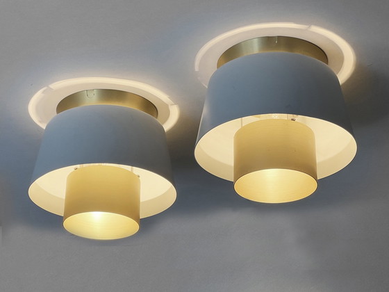 Image 1 of Pair Of Ceiling Lamps "Tivoli" By Jørn Utzon For Nordisk Solar Compagni. Denmark 1970S