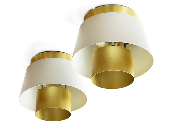 Image 1 of Pair Of Ceiling Lamps "Tivoli" By Jørn Utzon For Nordisk Solar Compagni. Denmark 1970S