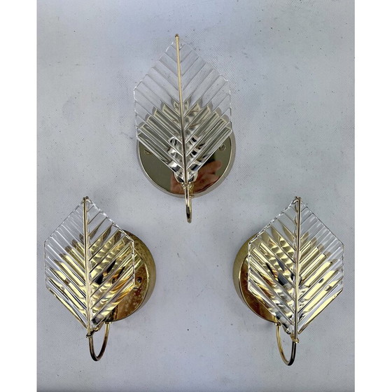 Image 1 of Set of 3 vintage metal wall lamps for Zero Quattro, 1960