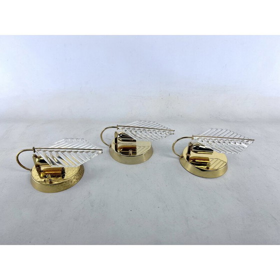 Image 1 of Set of 3 vintage metal wall lamps for Zero Quattro, 1960