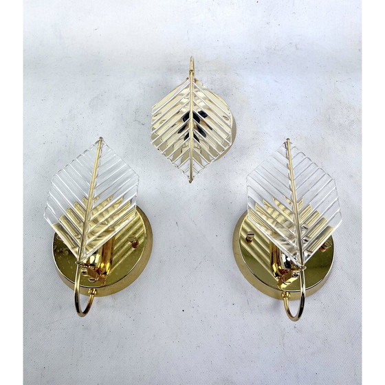 Image 1 of Set of 3 vintage metal wall lamps for Zero Quattro, 1960