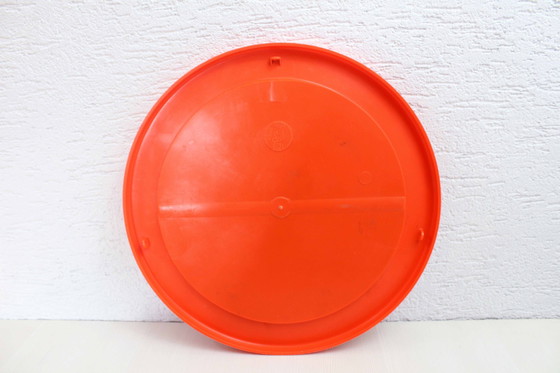 Image 1 of Space Age Orange mirror, France 1970