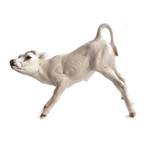 Image 1 of Large Ronzan Ceramic Calf, 1950s