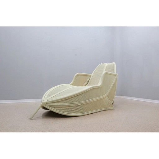 Vintage rattan armchair by Vivai Del Sud, Italy 1970