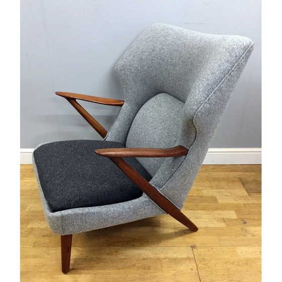 Image 1 of Slagelse Mobelvaerk grey lounge chair, Kurt OLSEN - 1950s