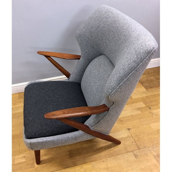 Image 1 of Slagelse Mobelvaerk grey lounge chair, Kurt OLSEN - 1950s