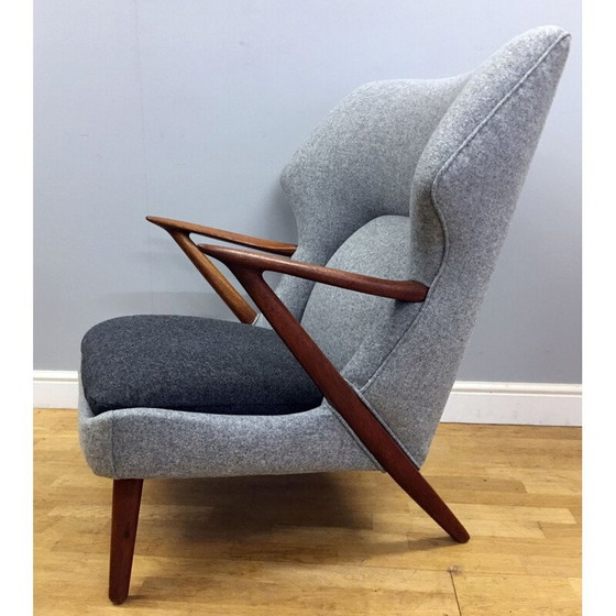 Image 1 of Slagelse Mobelvaerk grey lounge chair, Kurt OLSEN - 1950s