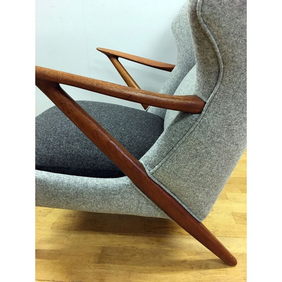 Image 1 of Slagelse Mobelvaerk grey lounge chair, Kurt OLSEN - 1950s