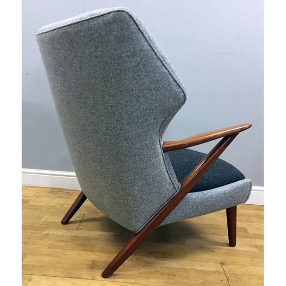 Image 1 of Slagelse Mobelvaerk grey lounge chair, Kurt OLSEN - 1950s