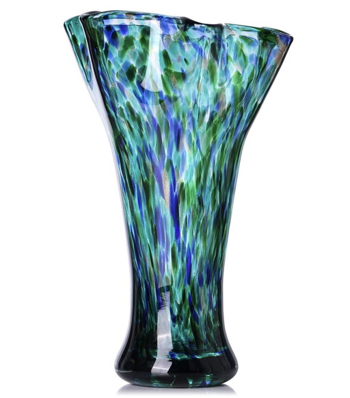 Vases En Verre Bleu Sarcelle En Verre Soufflé