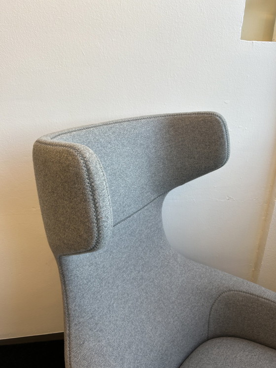 Image 1 of Vitra - Armchair - Grand Repos & Ottoman - Grey fabric