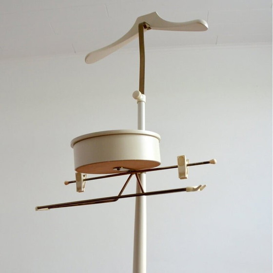 Image 1 of Valet vintage con portagioie in legno e ottone, anni '60