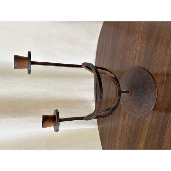 Image 1 of Vintage iron candlestick, 1970