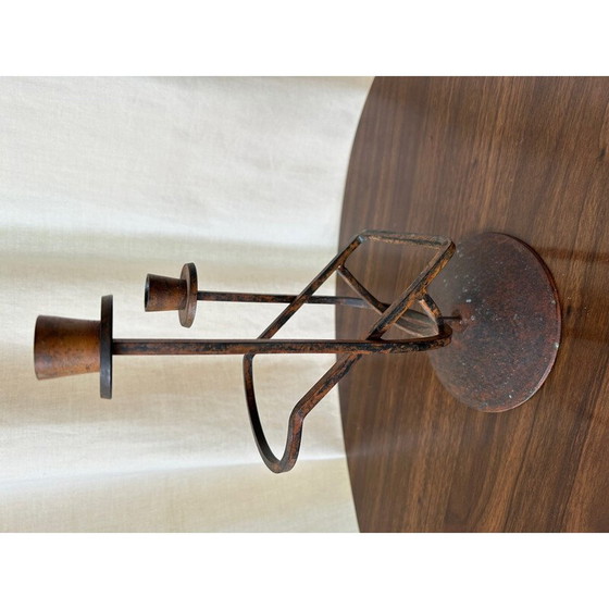 Image 1 of Vintage iron candlestick, 1970