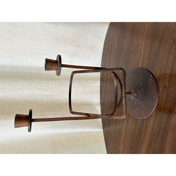 Image 1 of Vintage iron candlestick, 1970
