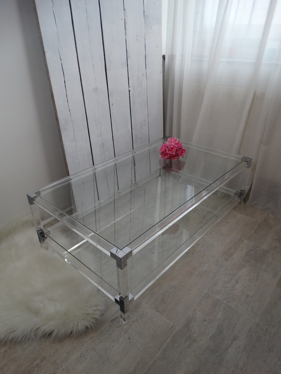 Image 1 of Lucite - glass coffee table