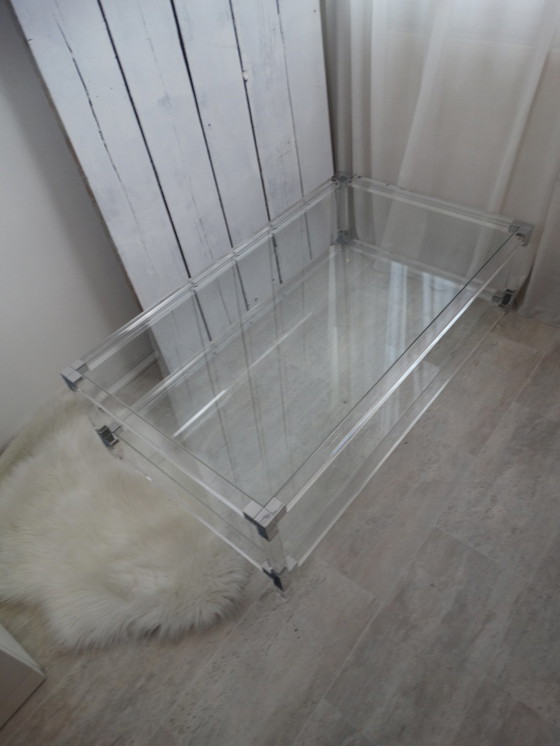 Image 1 of Lucite - glass coffee table