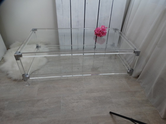 Image 1 of Lucite - glass coffee table