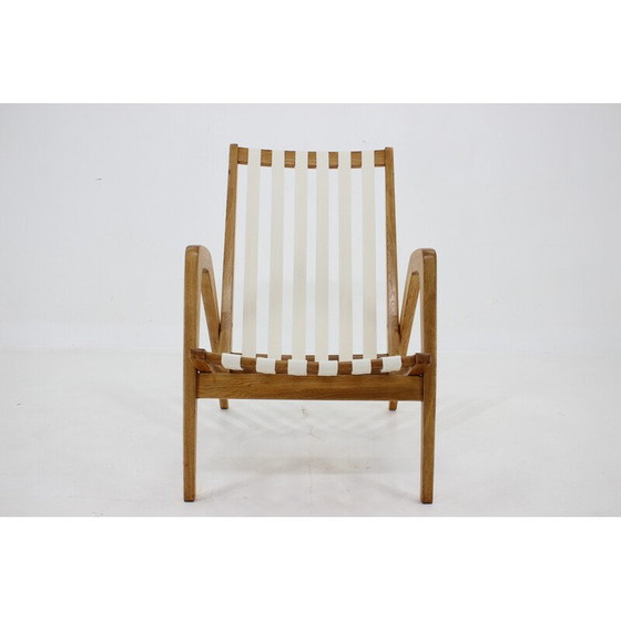 Image 1 of Poltrona vintage in legno di quercia di Jan Vaněk, Cecoslovacchia anni '70
