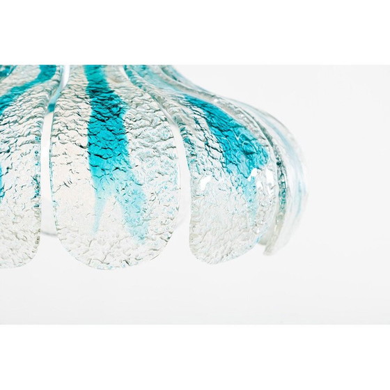 Image 1 of Vintage Murano glass flower petal pendant lamp by Carlo Nason for Mazzega