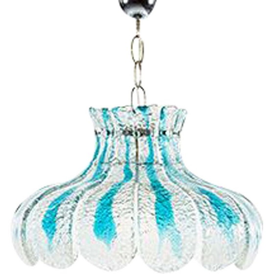 Image 1 of Vintage Murano glass flower petal pendant lamp by Carlo Nason for Mazzega