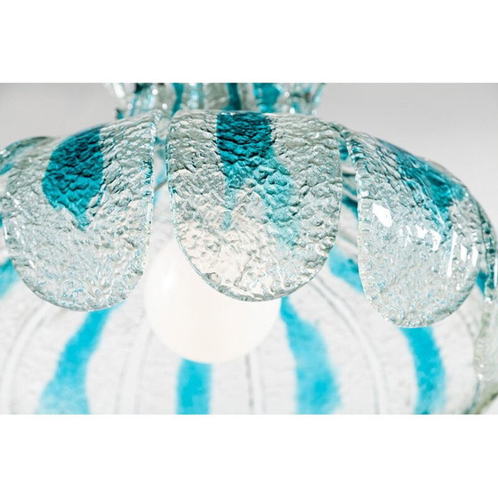 Image 1 of Vintage Murano glass flower petal pendant lamp by Carlo Nason for Mazzega