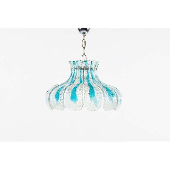 Image 1 of Vintage Murano glass flower petal pendant lamp by Carlo Nason for Mazzega