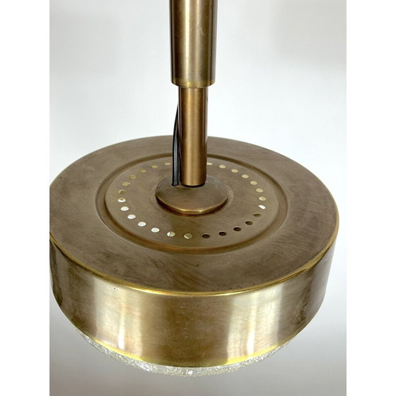 Image 1 of Vintage solid brass and glass pendant lamp by Stilnovo, 1950