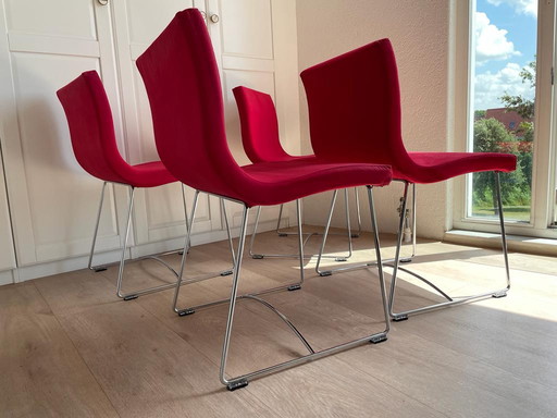 4x Ligne Roset Sala chaises par Pascal Mourgue