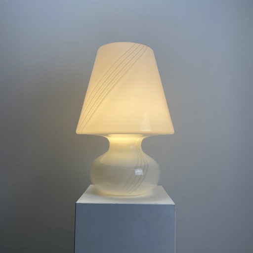 Large Italian Murano glass mushroom table lamp 1960s.