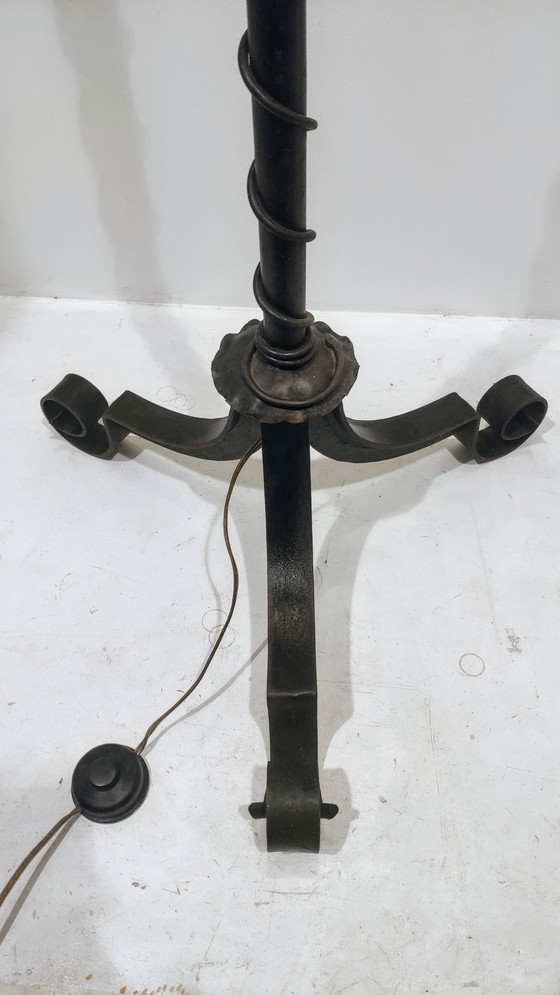 Image 1 of Art Deco Wrought Iron Lamp