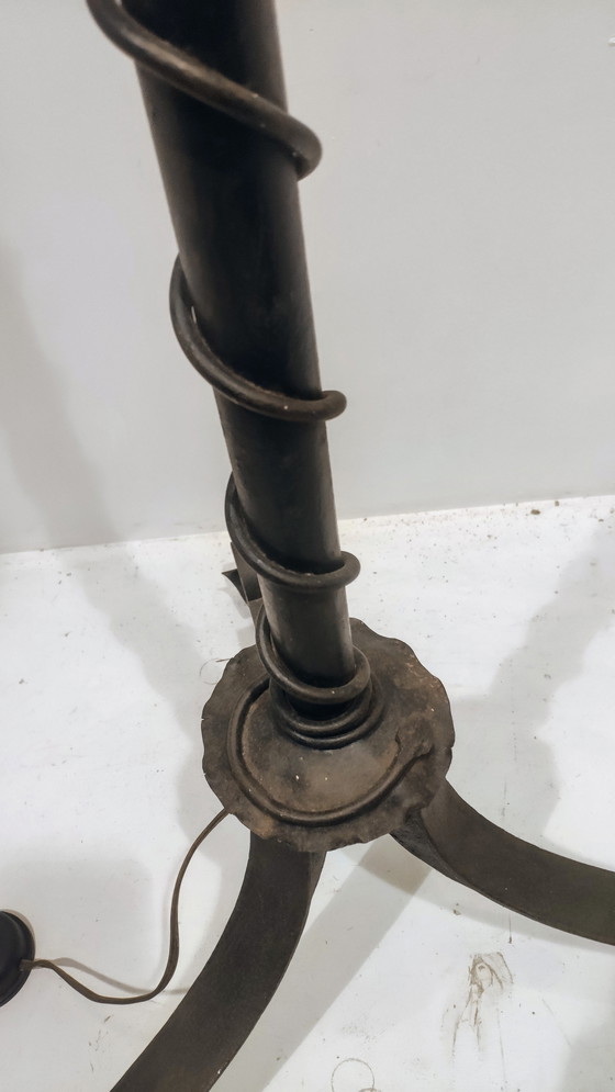 Image 1 of Art Deco Wrought Iron Lamp