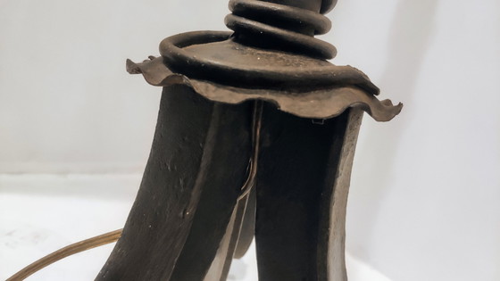 Image 1 of Art Deco Wrought Iron Lamp