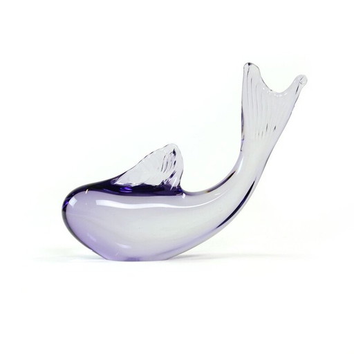 Vintage glass fish by Miloslav Janku