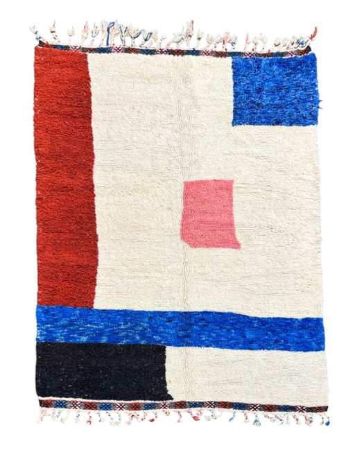 Handwoven Modern Geometric Moroccan Rug