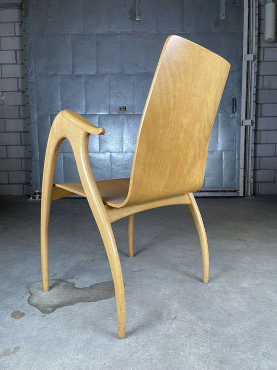 Image 1 of 2X Sculptural Plywood Armchairs By Malatesta And Mason