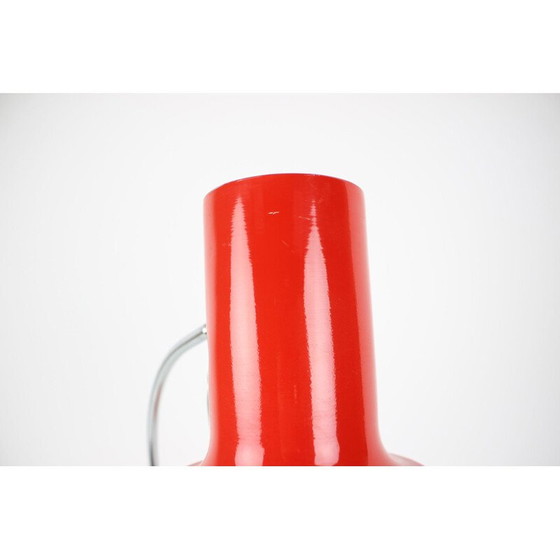 Image 1 of Vintage red brass and glass lamp by Josef Hůrka for Napako, Czechoslovakia 1970