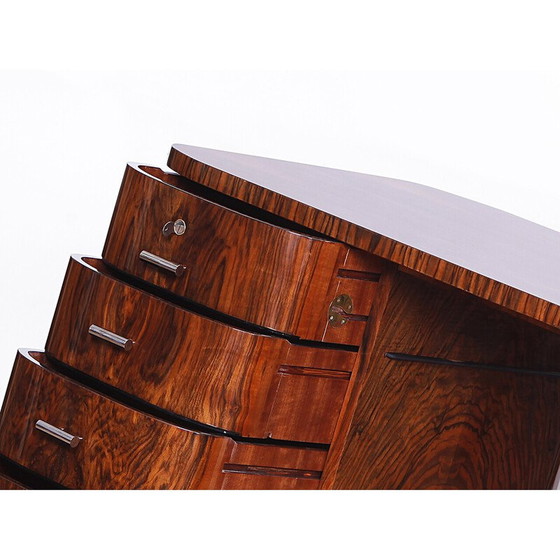 Image 1 of Czech Art Deco vintage chrome writing desk H - 178 by Jindrich Halabala for Up Zavody