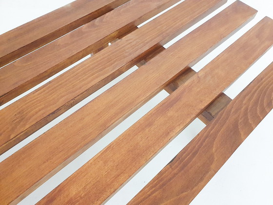 Image 1 of Mid-Century Slat Bench