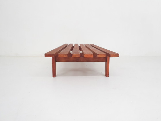 Image 1 of Mid-Century Slat Bench