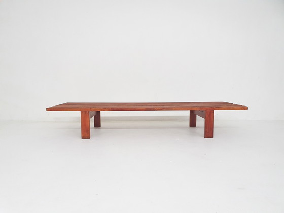 Image 1 of Mid-Century Slat Bench