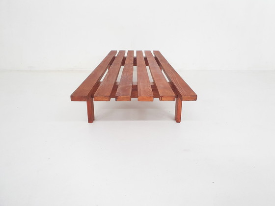 Image 1 of Mid-Century Slat Bench