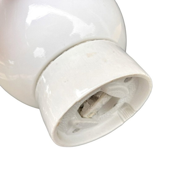 Image 1 of Vintage industrial wall lamp in blown glass and ceramic, Germany 1980