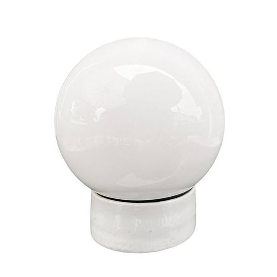 Image 1 of Vintage industrial wall lamp in blown glass and ceramic, Germany 1980