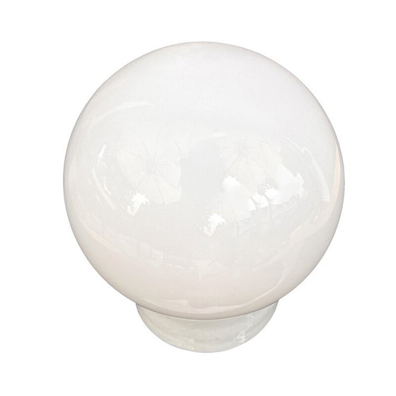 Image 1 of Vintage industrial wall lamp in blown glass and ceramic, Germany 1980