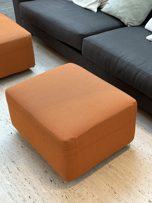 Flexform Bangkok Design Poufs - 2 Pieces - Fine Condition