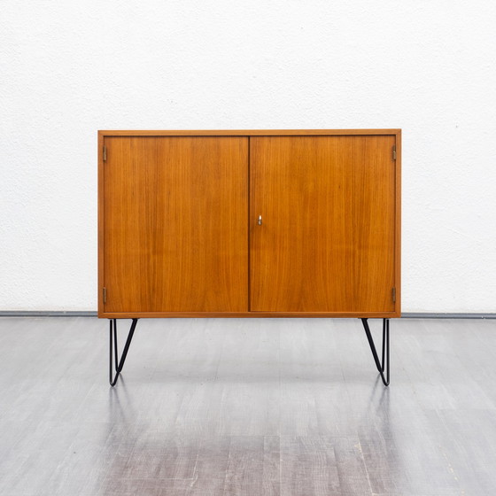 Image 1 of 1960s walnut chest of drawers, restored, 88cm