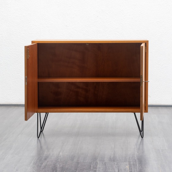 Image 1 of 1960s walnut chest of drawers, restored, 88cm